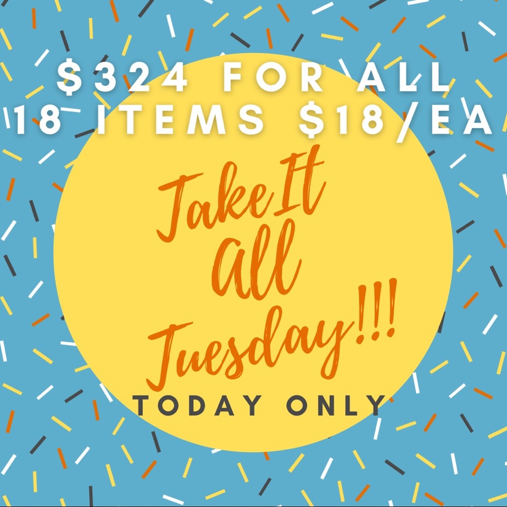 Everything in my closet! 18 items $18 each!!!